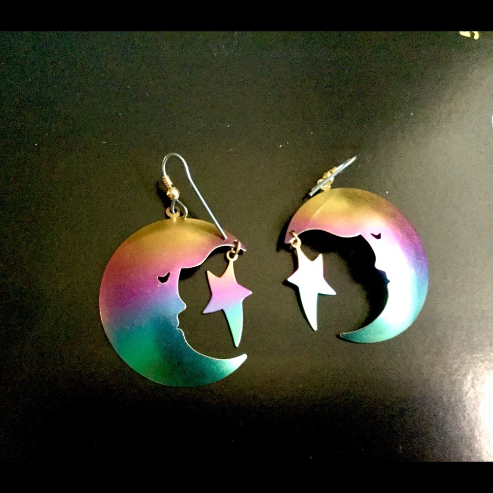 Pierced Half Moon Earrings